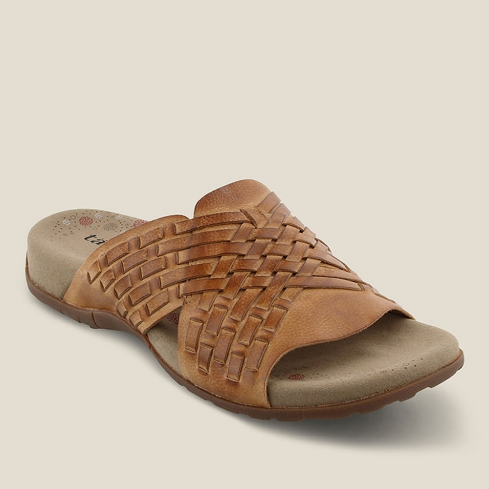 Taos Guru honey hurache style sandals